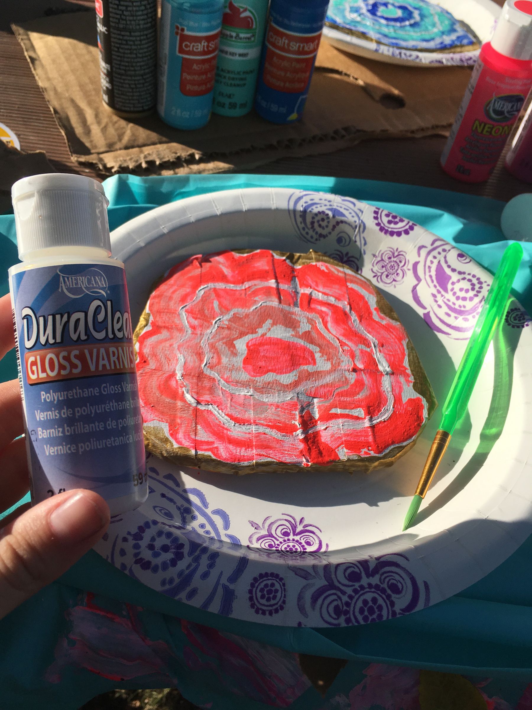 Faux Agate Slice Coasters (Cardboard Style) 12 Steps (with Pictures