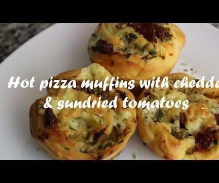 Hot Pizza Muffins With Cheddar & Sundried Tomatoes Recipe