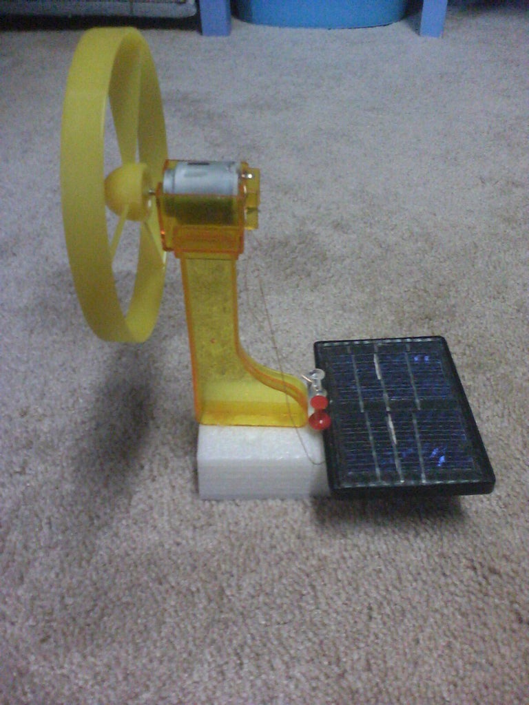 Solar Powered Fan 6 Steps Circuit Diagram