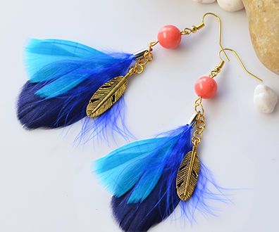 Beebeecraft Tutorial on Making Feather Dangle Earrings
