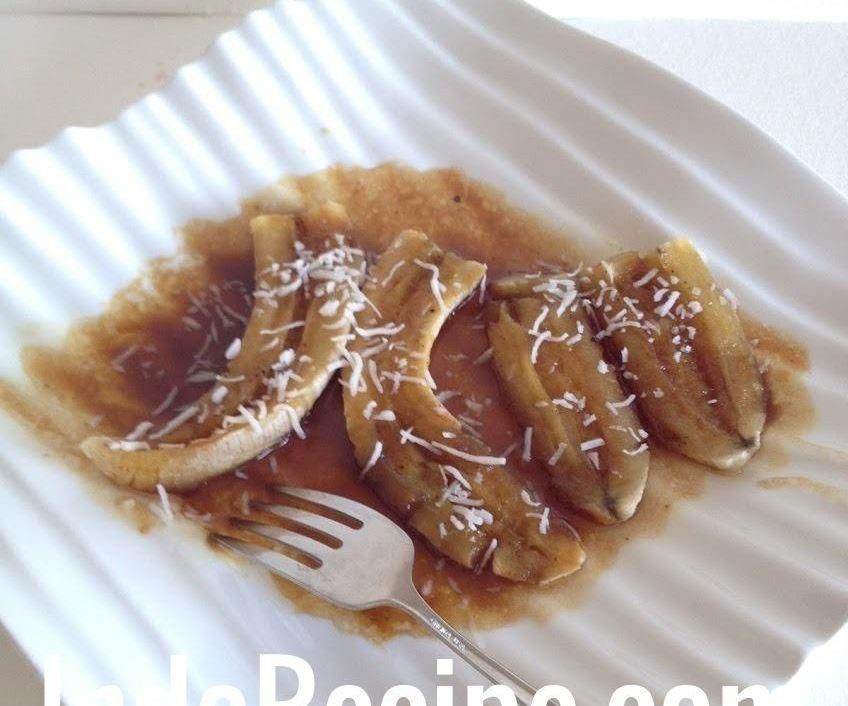 Banana Rum Coconut Dessert - Microwave