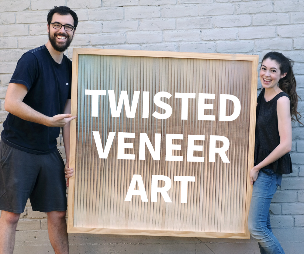 Twisted Wood Veneer Art