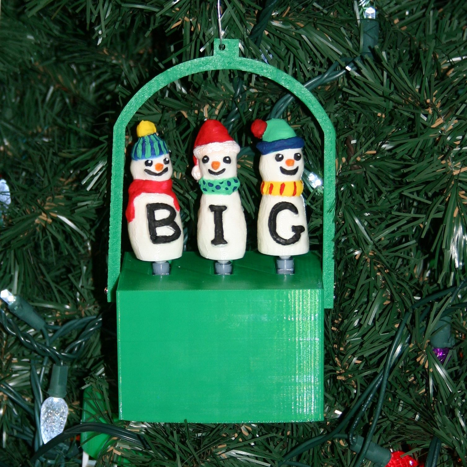 Spelling Snowmen Christmas Ornament