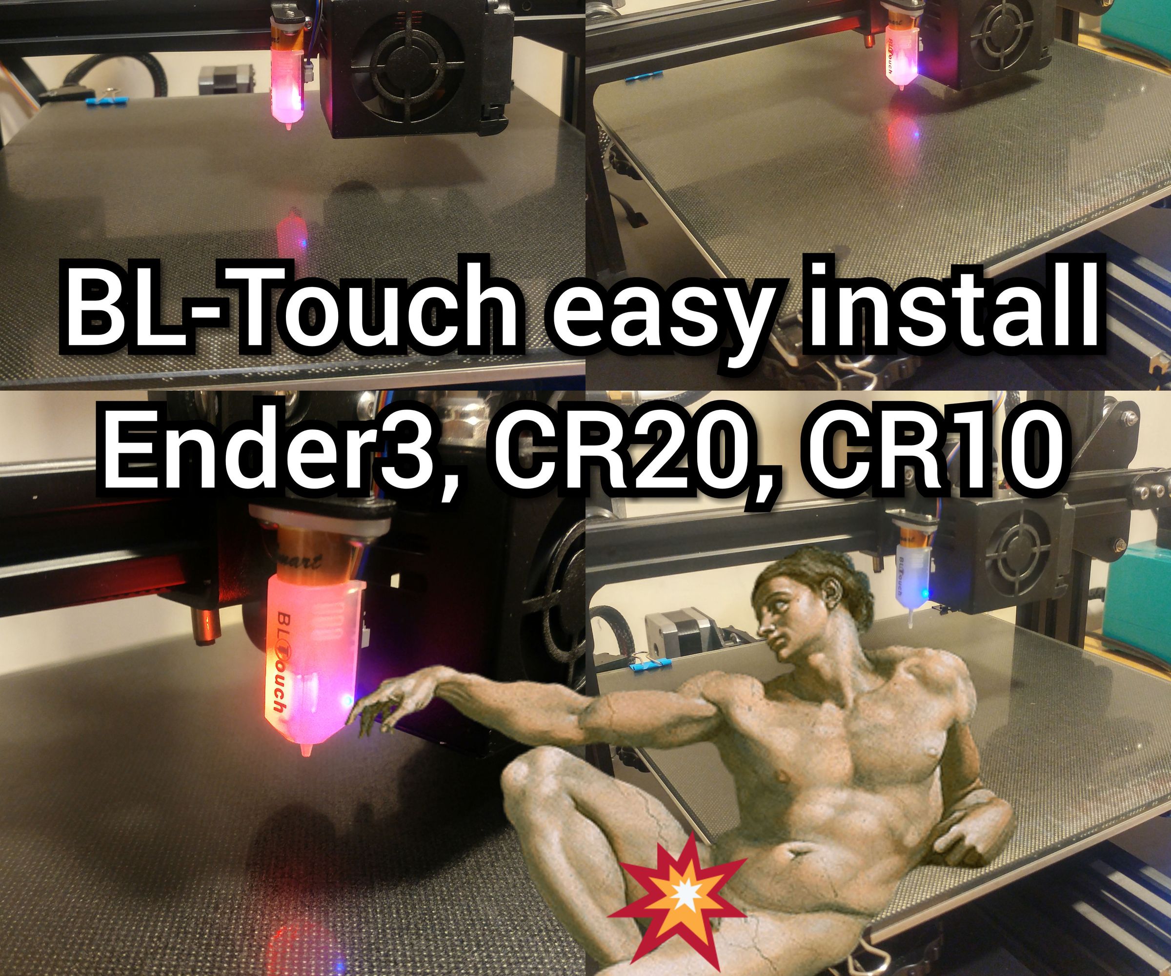 BL-touch Easy Install on Creality CR20, or Ender 3