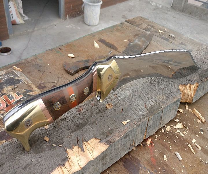 Making Kukri Style Bowie Knife