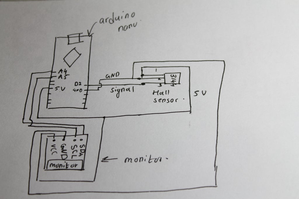 DIY Cycle Speedometer : 6 Steps (with Pictures) Circuit Diagram