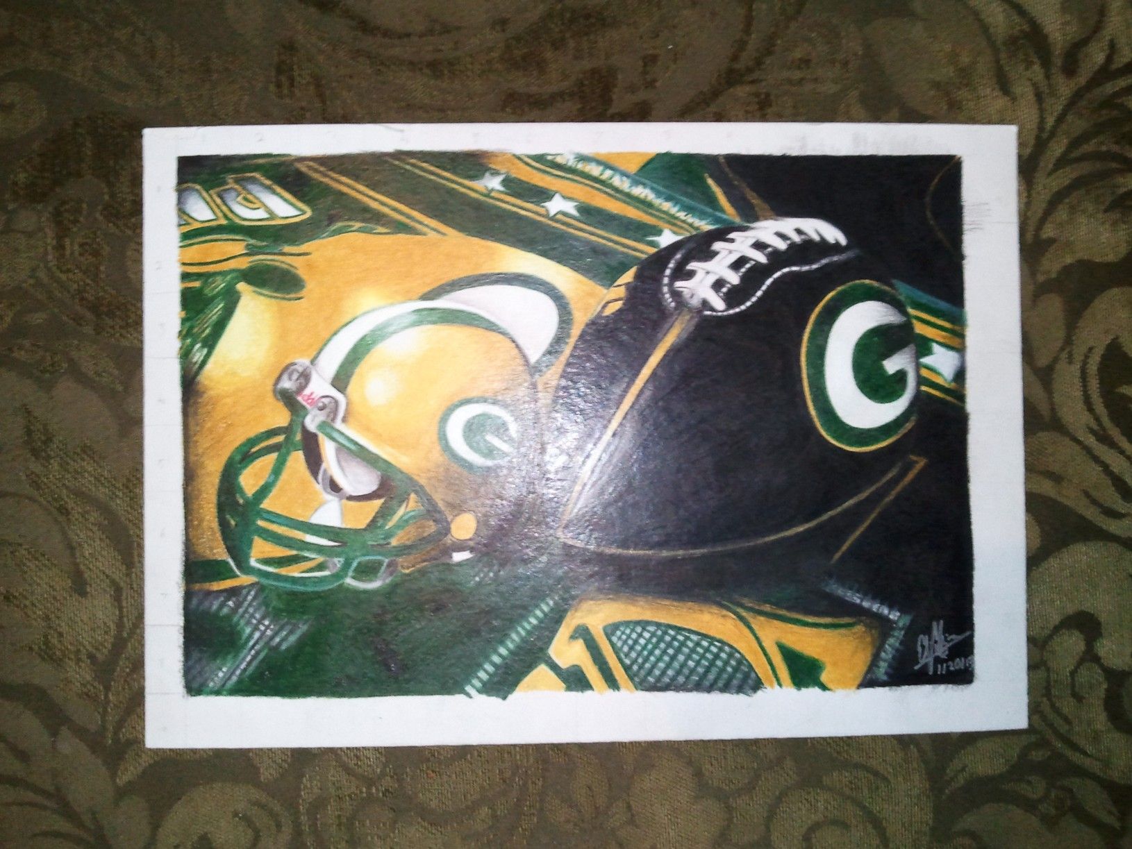 How to Draw My Green Bay Packer Drawing's