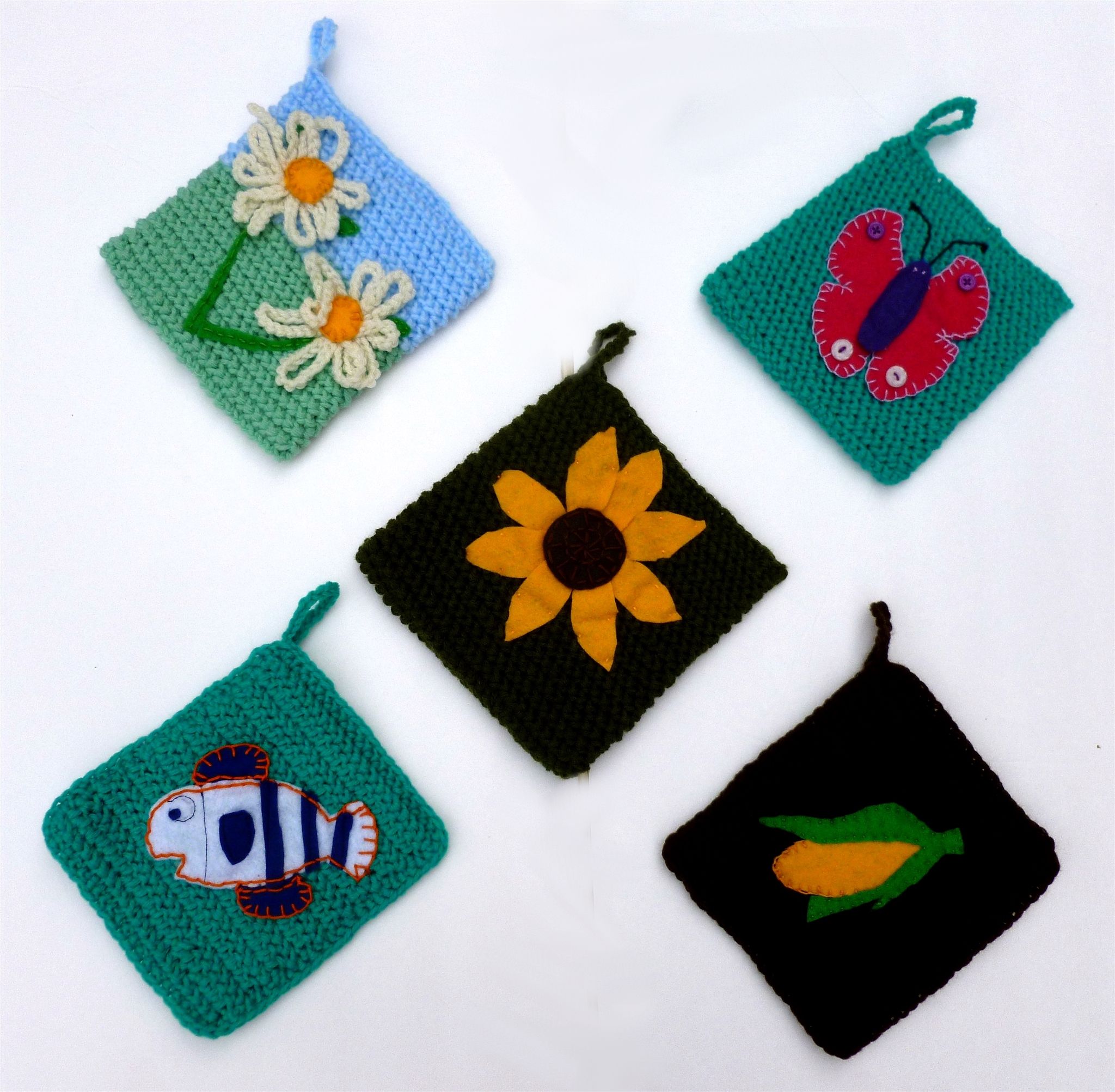 1970s Inspired Crocheted Potholders