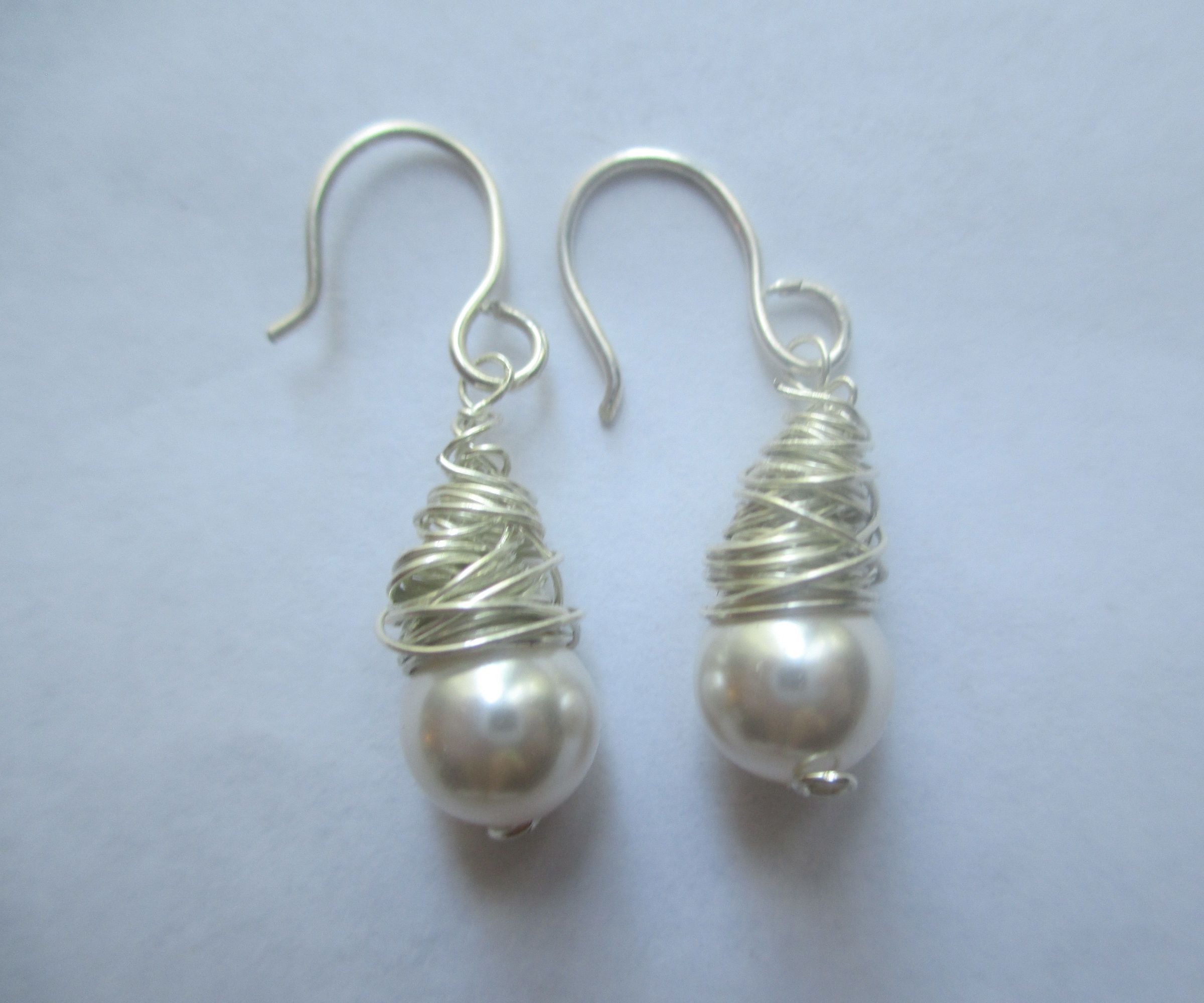 Beginner How to Briolette Wire Wrap Pearl Earrings/Pendant