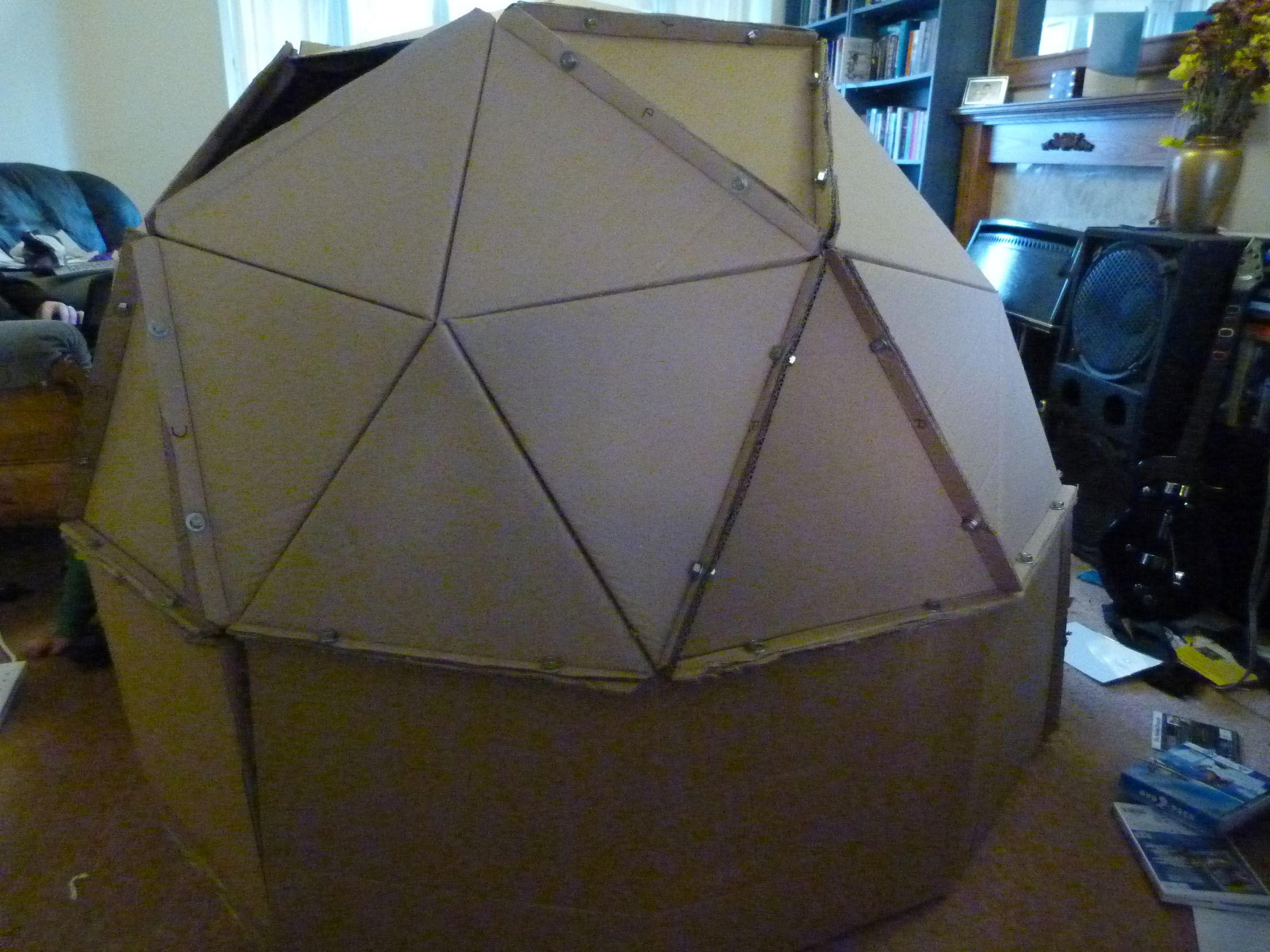 Cardboard Geodesic Play Den