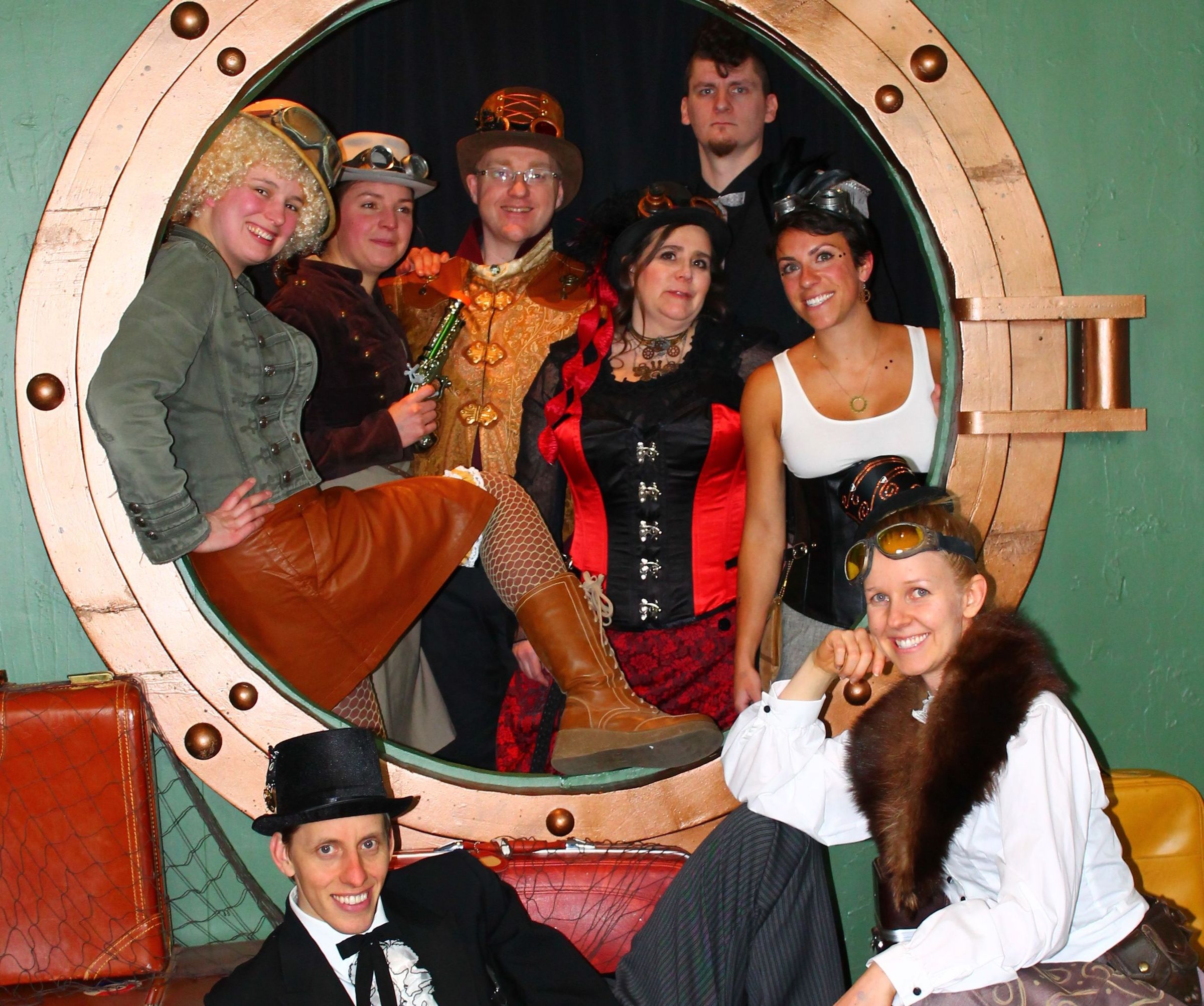 Steampunk Porthole Photo Backdrop