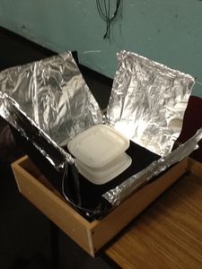 Jeremy's Solar Oven Using Reused and Recycled Materials