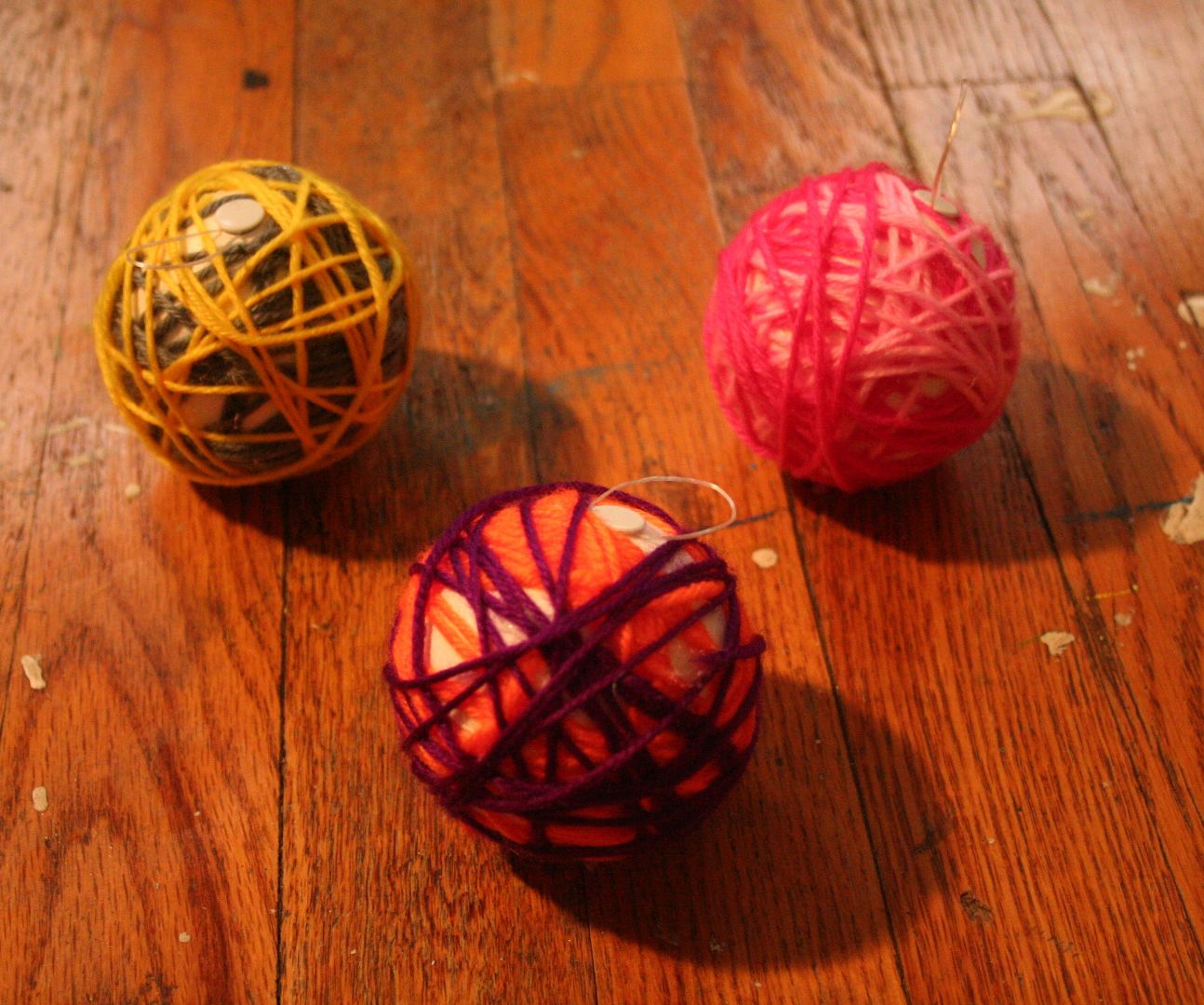Yarn Ball Ornaments