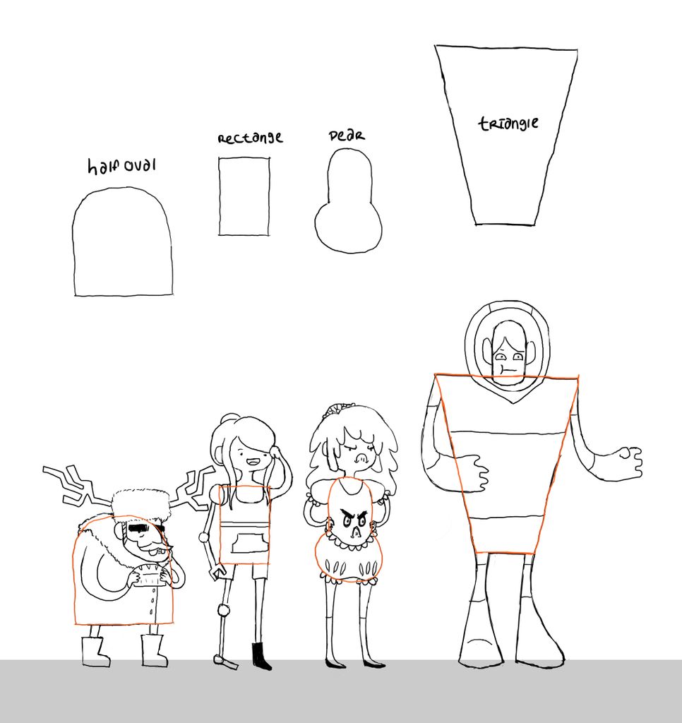 Draw Rectangle Cartoon How To Draw Cartoon Characters With Shapes