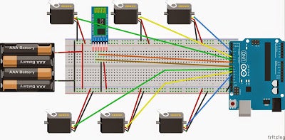 Control Multiple Servo Motors From Android and Arduino