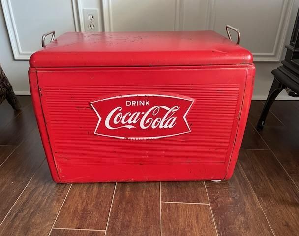 REFURBISHED/ RE-PURPOSED VINTAGE COOLER