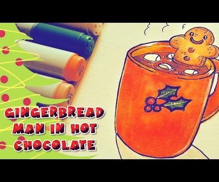 How to Draw Gingerbread Man in Hot Chocolate