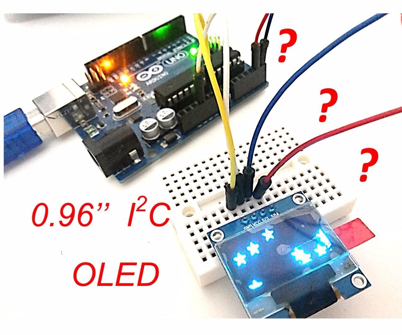 The First Usage of 0.96" I2C OLED Display With Arduino UNO