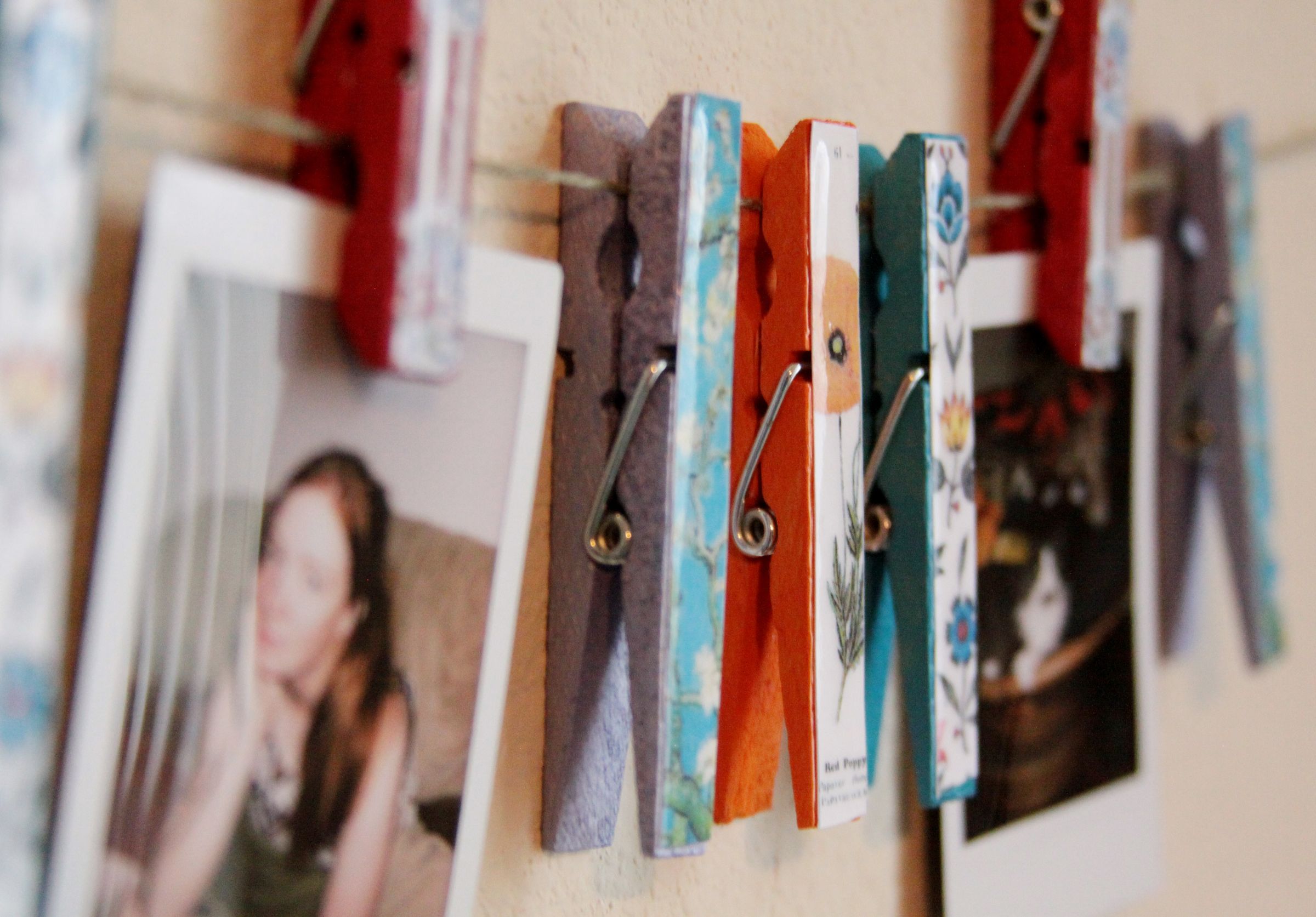 Spring in Winter: Clothing Pin Art