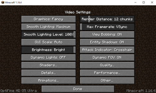 How to Configure Optifine 1.16.5