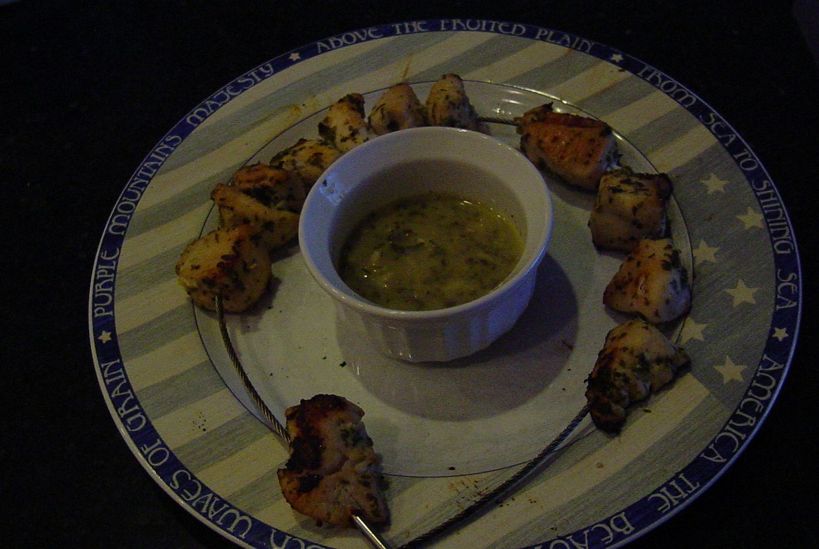 Lemon, Garlic, Mint Chicken Kabobs (no Salt Added)