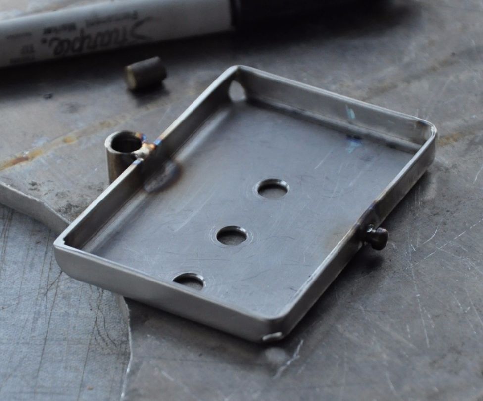 Stainless Steel Ballistic Battery Tray for Motorcycle