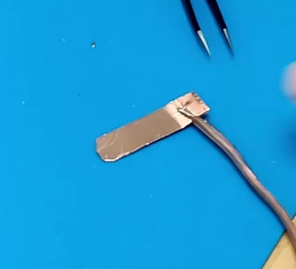 Solder Wires to Each Side of the Blade