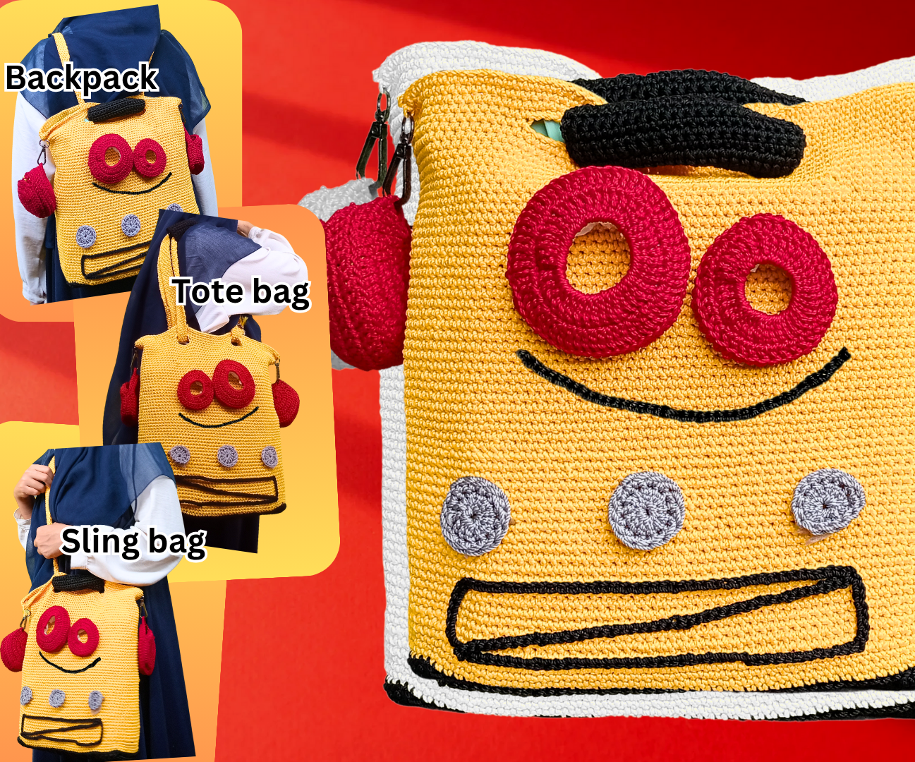DIY Crochet Bag Inspired by the Instructables Robot (20th Anniversary Special