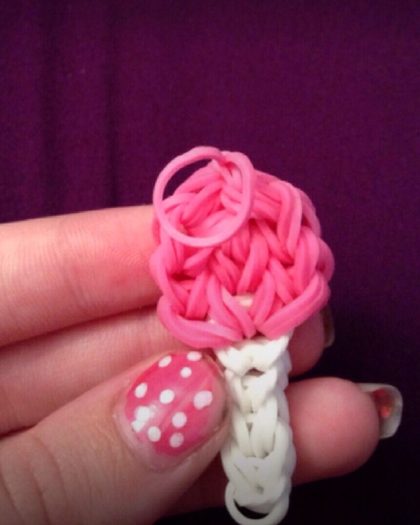Rainbow Loom Ice Cream Charm 4 Steps Instructables