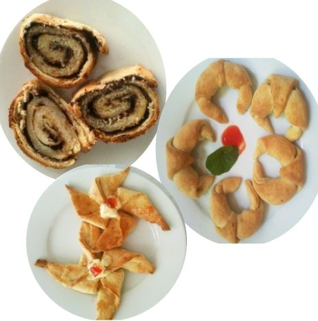 Danish Roll, Sweet Croissants Savory Croissants