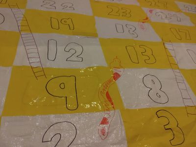 Now You Are Officially Done Your Giant Snakes and Ladders Game Materials 