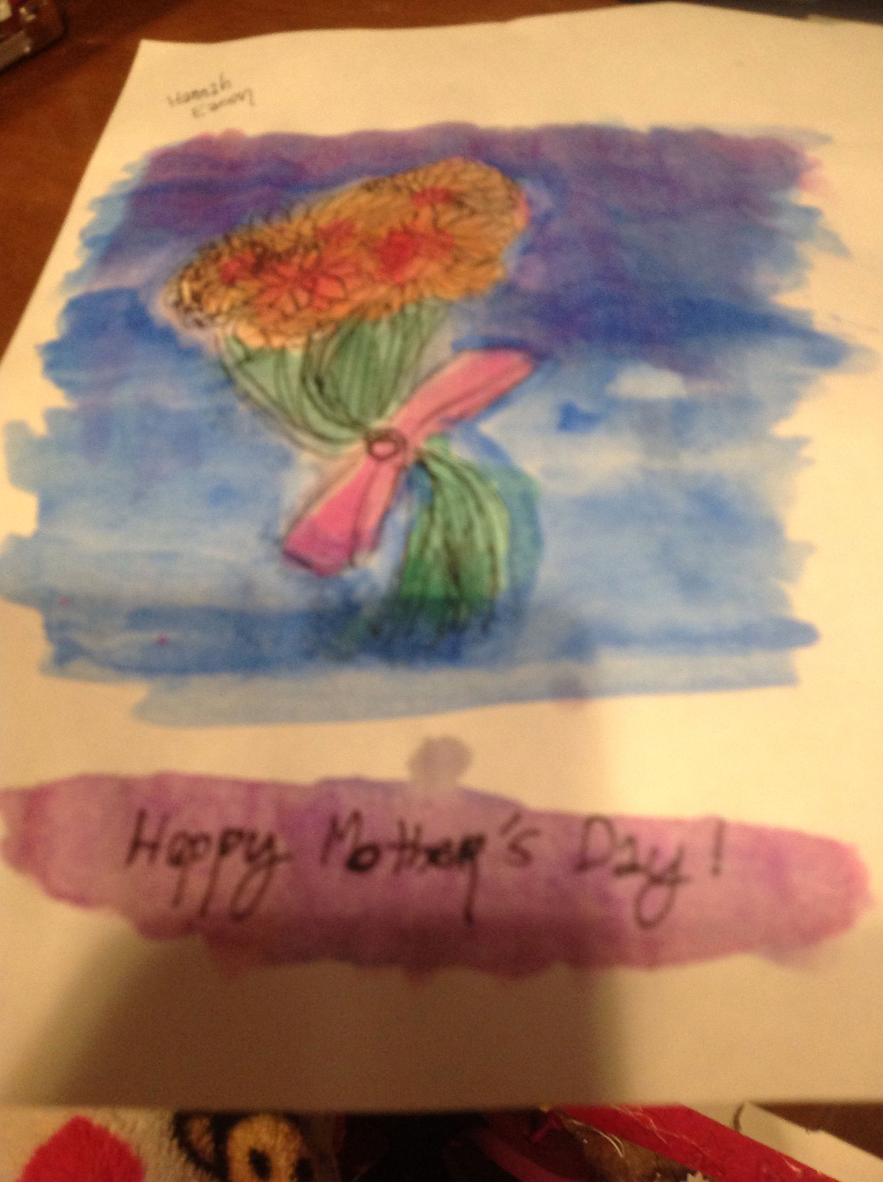 Watercolor Flowers for Mother's Day