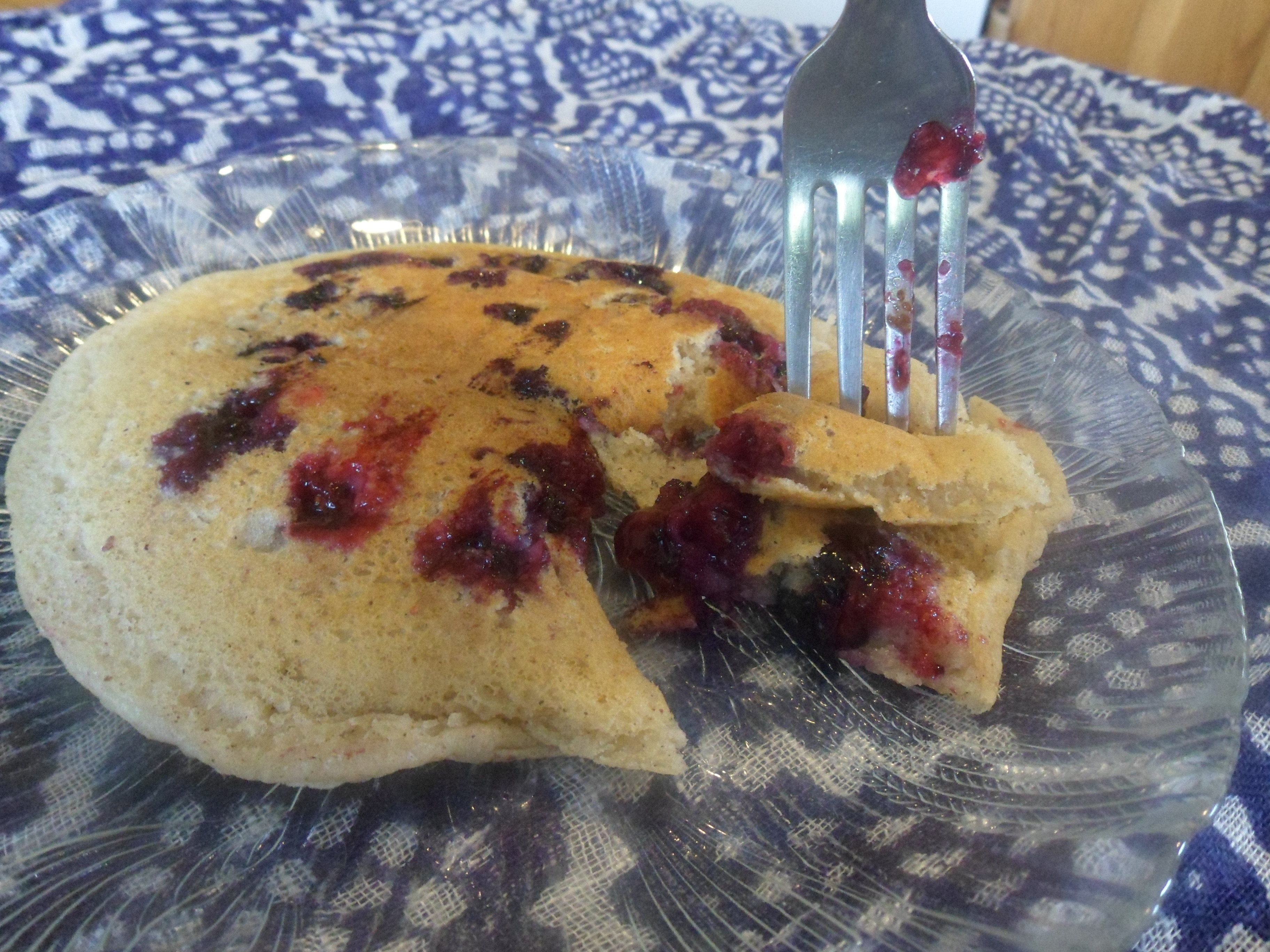 Home-Alone Single Blueberry Pancake