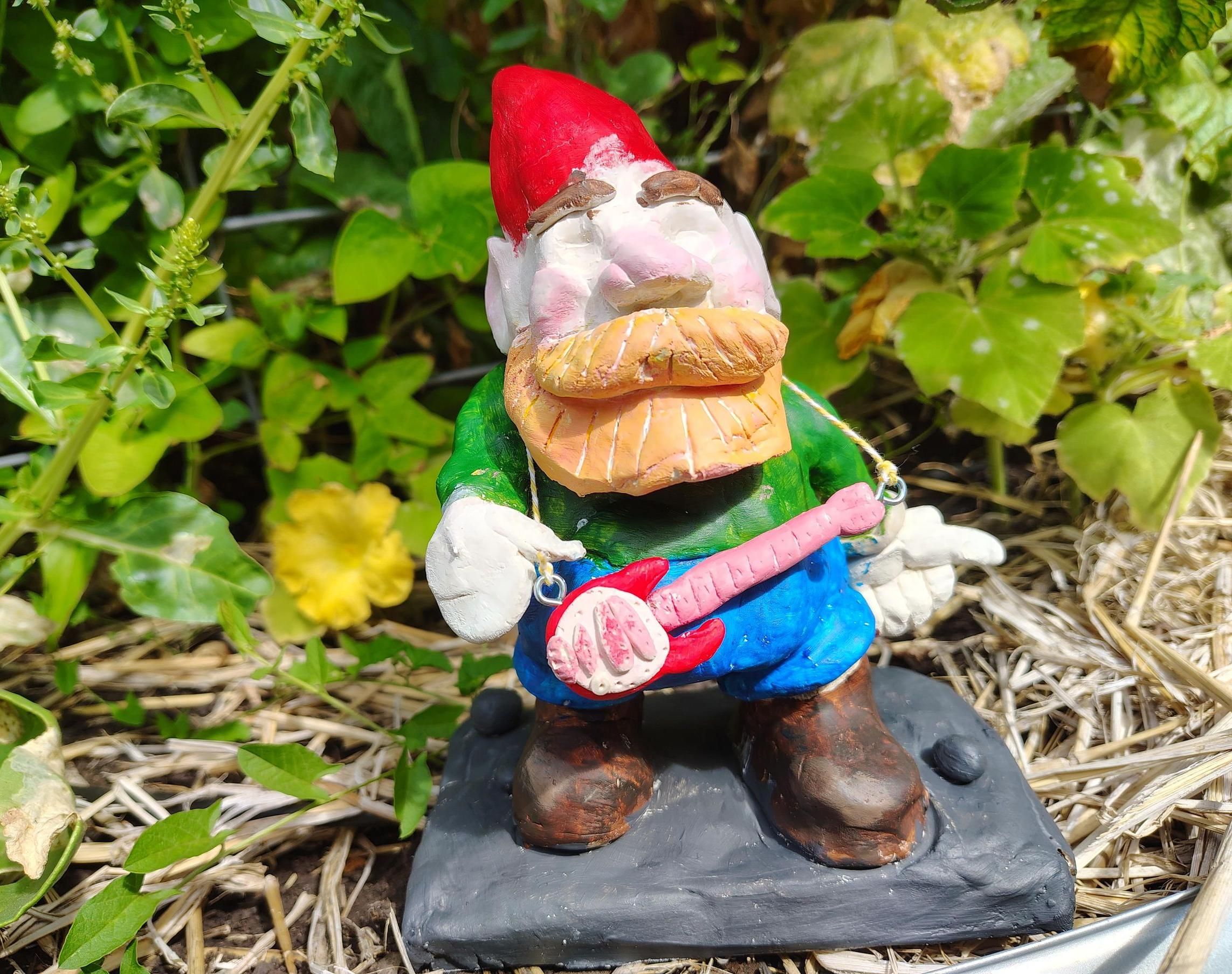 Electric Guitar Garden Gnome