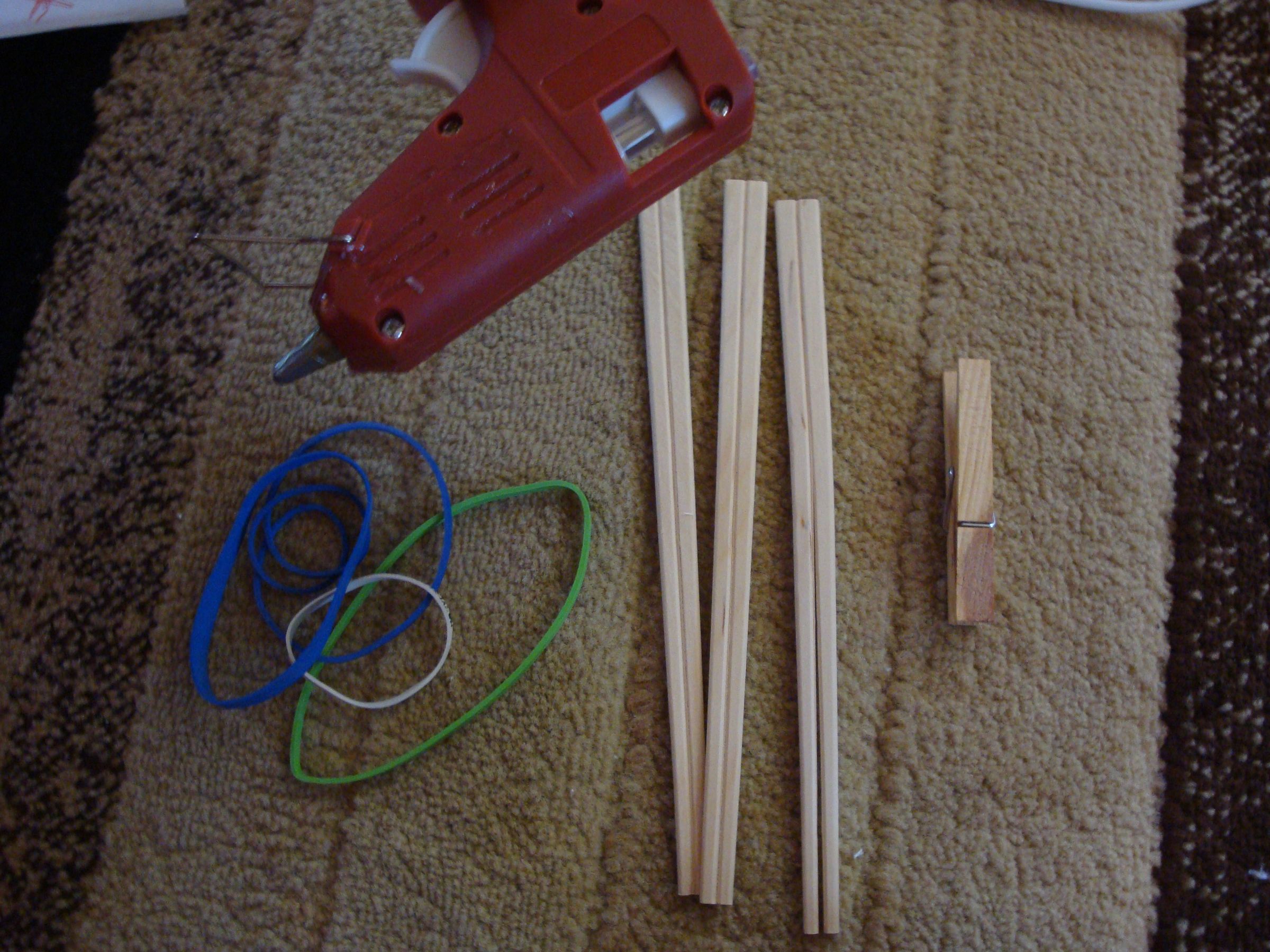 Super Simple Chopstick Rubber Band Gun 4 Steps Instructables