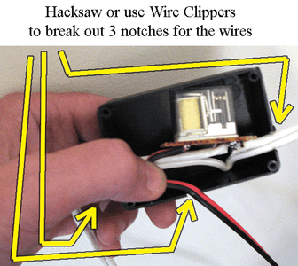 Notch the Enclosure and Insert Relay