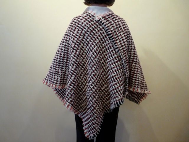 Easy One-Seam Boucle Fabric Shawl