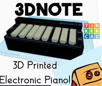 3D-Printed Musical Keyboard! (Designed With TinkerCad)