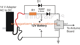 Arduino Mains Failure Battery Backup Circuit