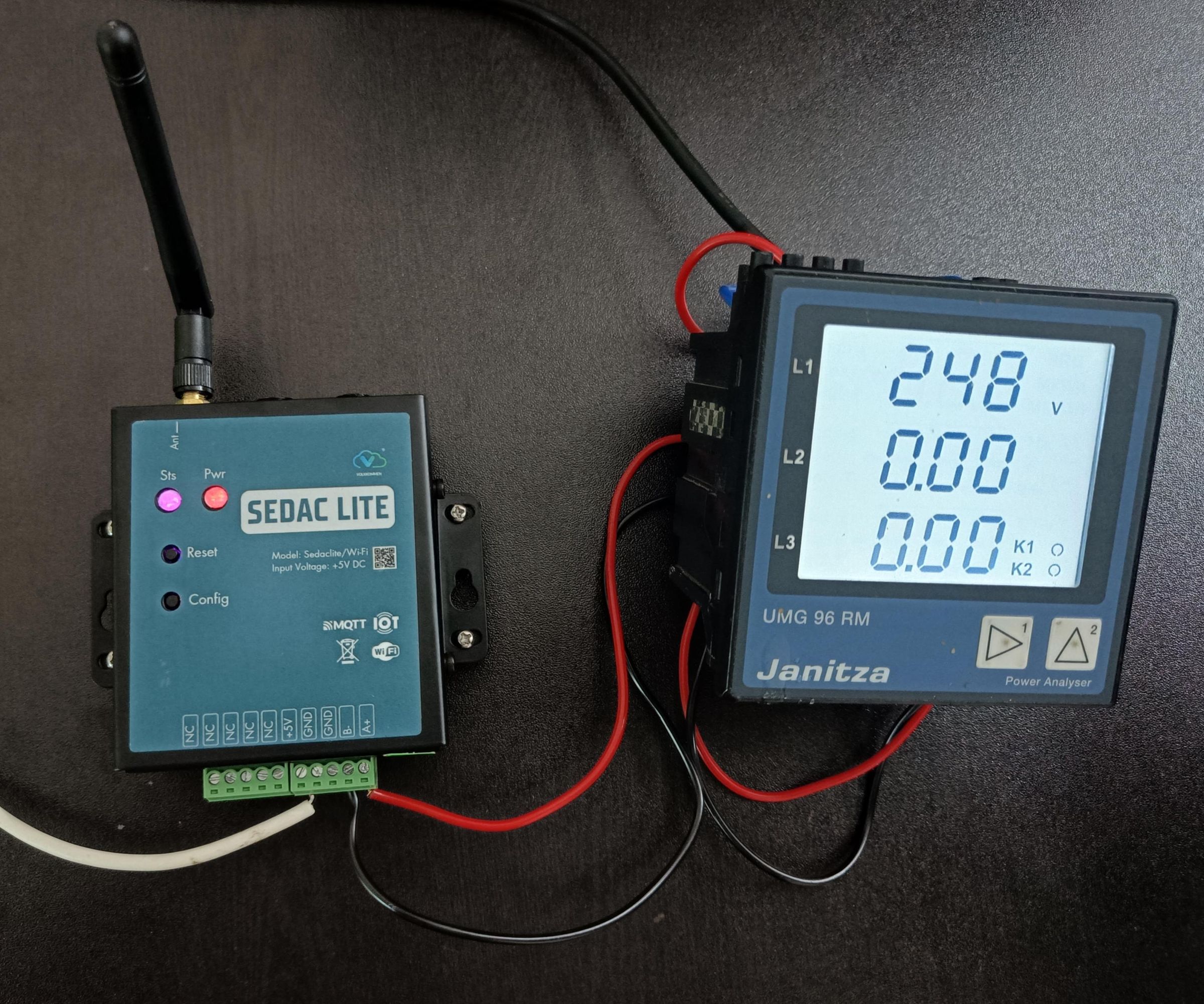 Integrate Janitza UMG 96RM-E With SEDAC Lite Wi-Fi Gateway to VVAC DASHBOARD