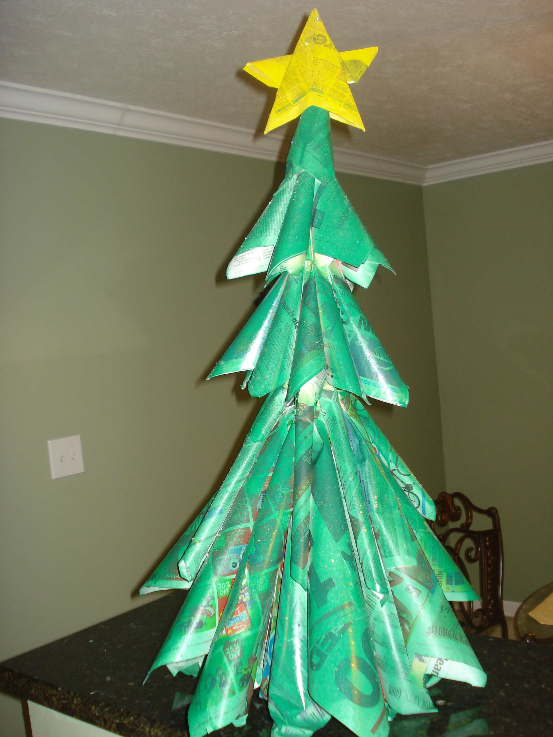 Newspaper Christmas Tree