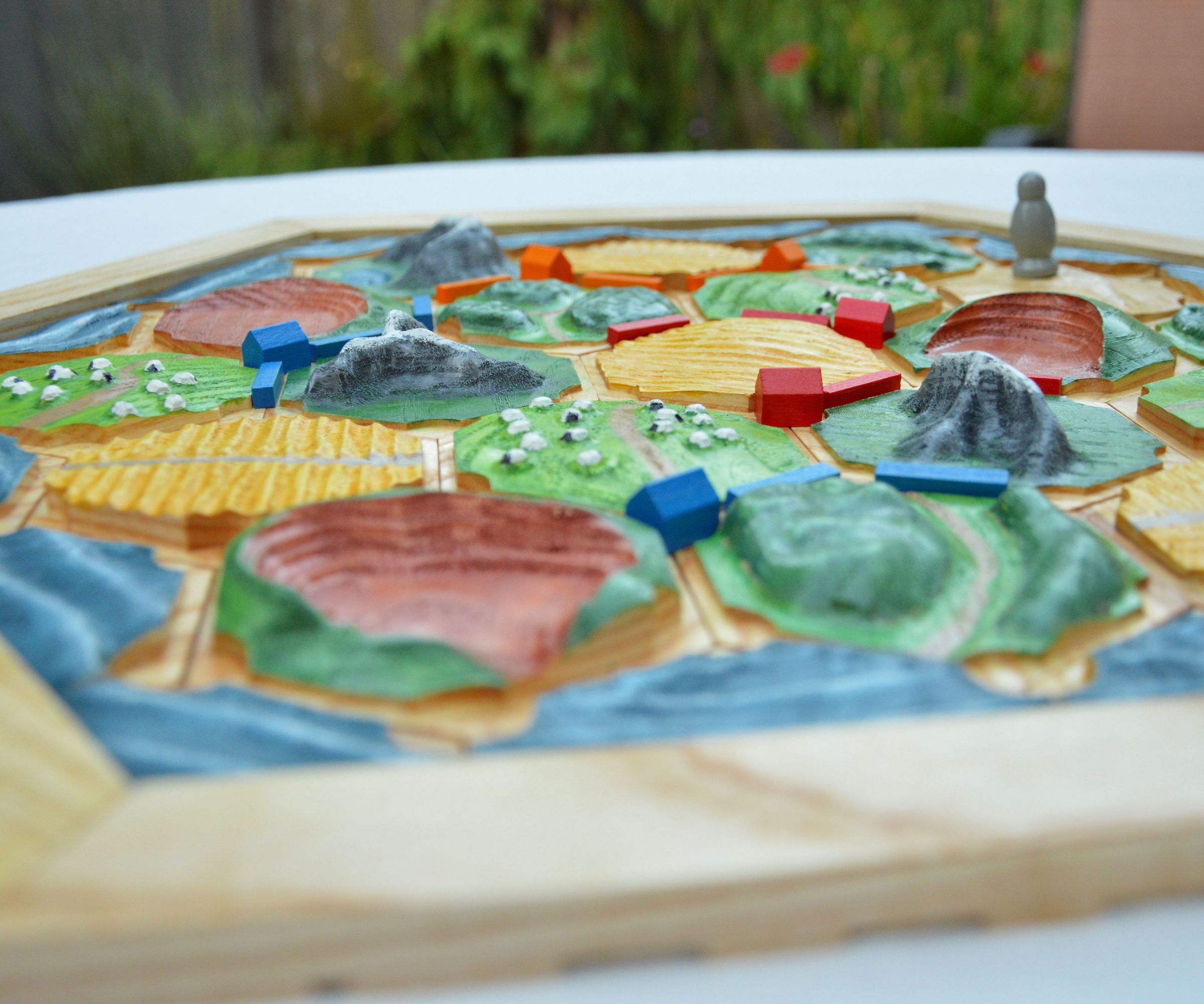 Solid Wood 3D Catan Board