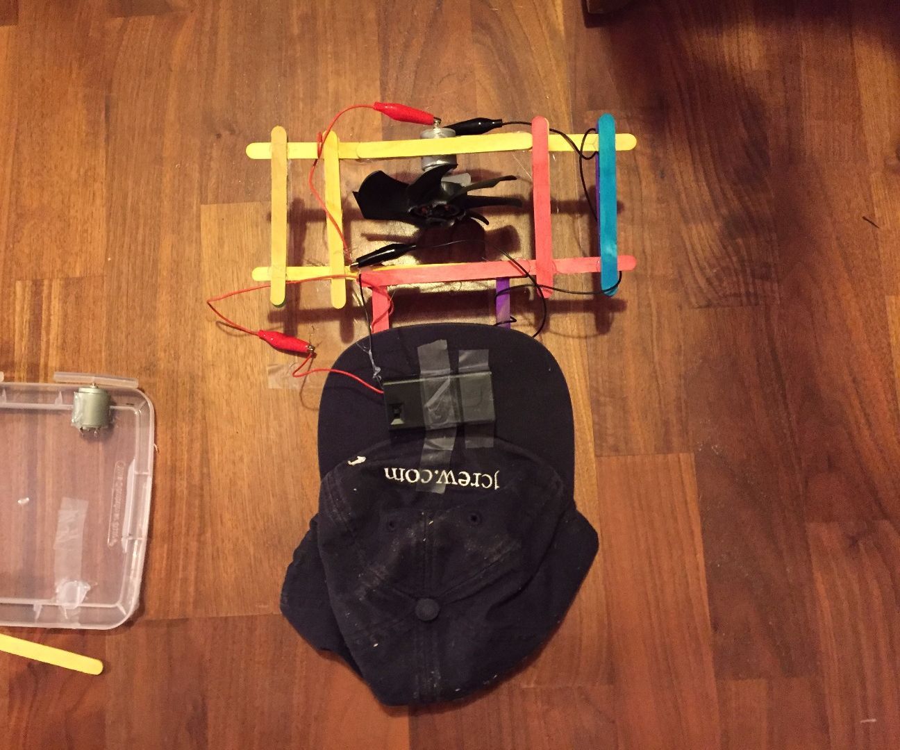 The Battery Powered, Popsicle Stick Mounted, Fan Hat