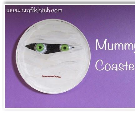 Halloween Mummy Coaster DIY
