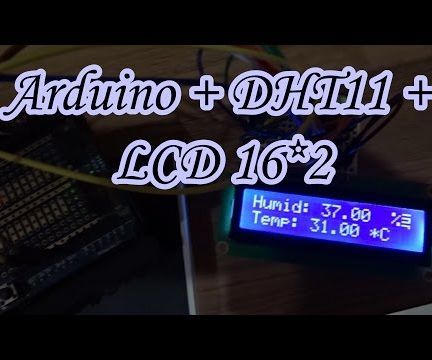 Temperature and humidity sensor and lcd