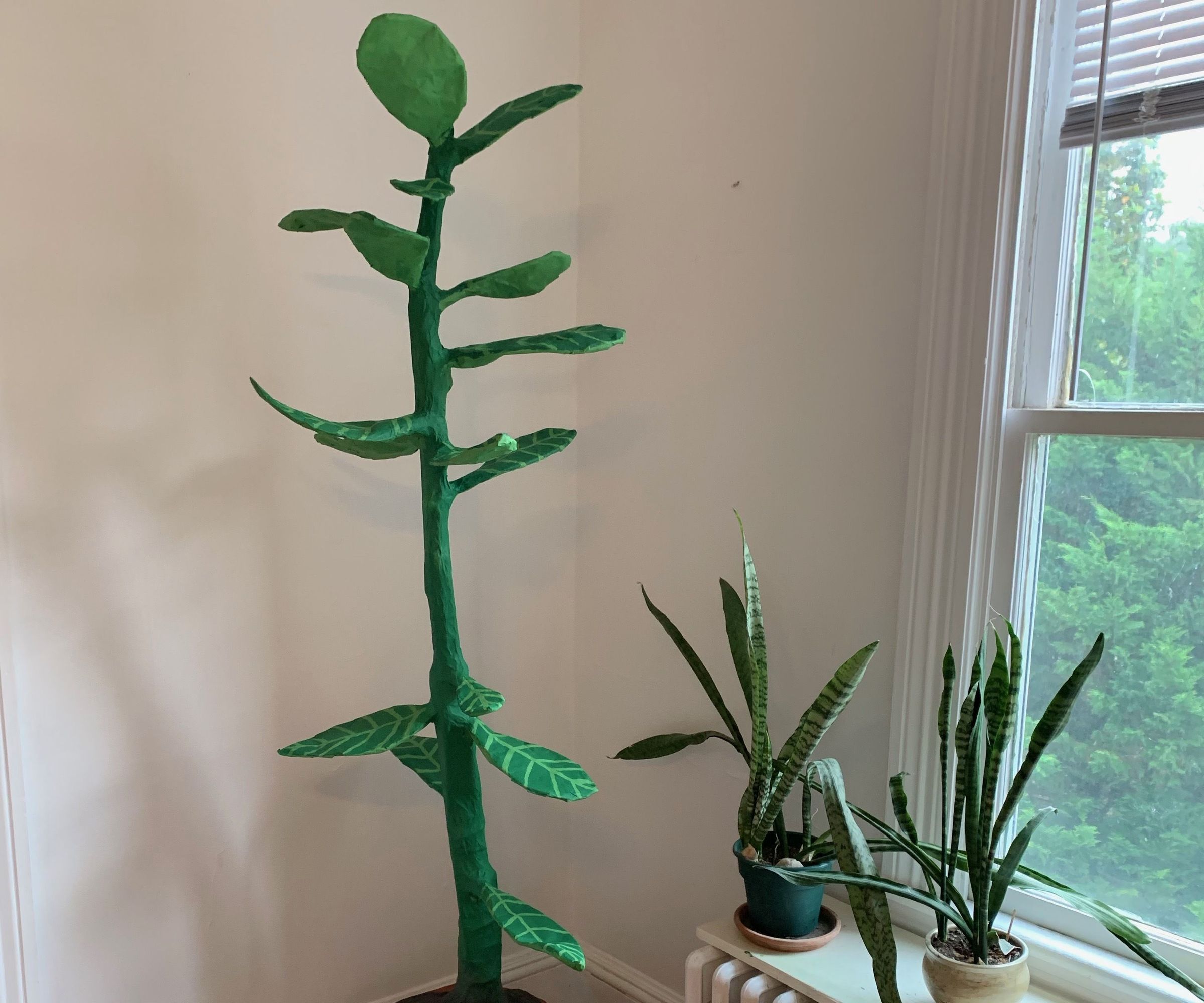 Supersized Paper-Mache House Plant