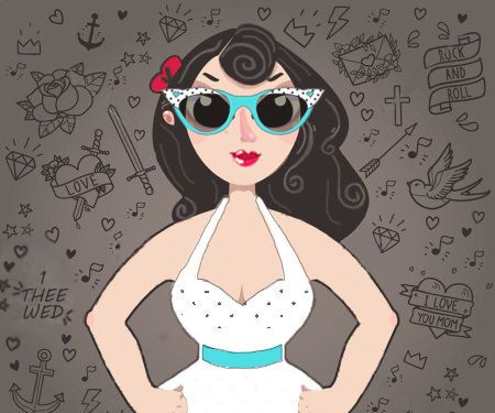 Rockabilly Wedding Dress Upcycle 
