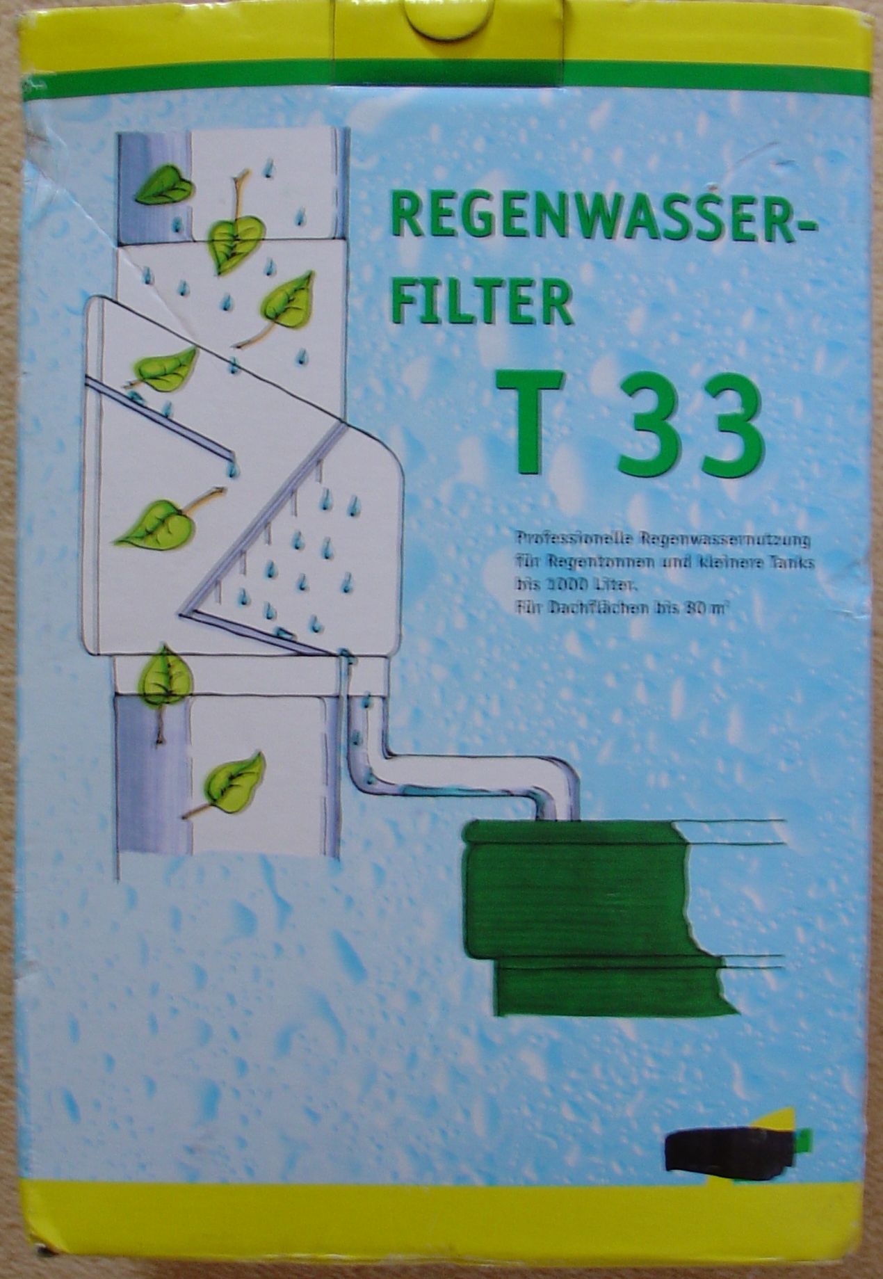 Fitting a T33 rainwater diverter and filter for water butts