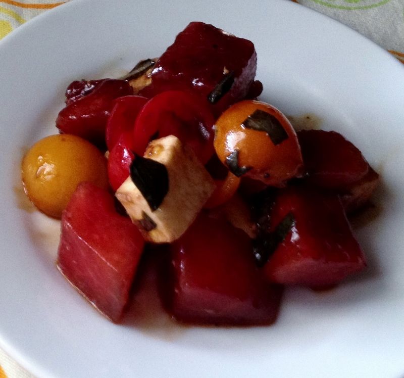 Watermelon Caprese Salad