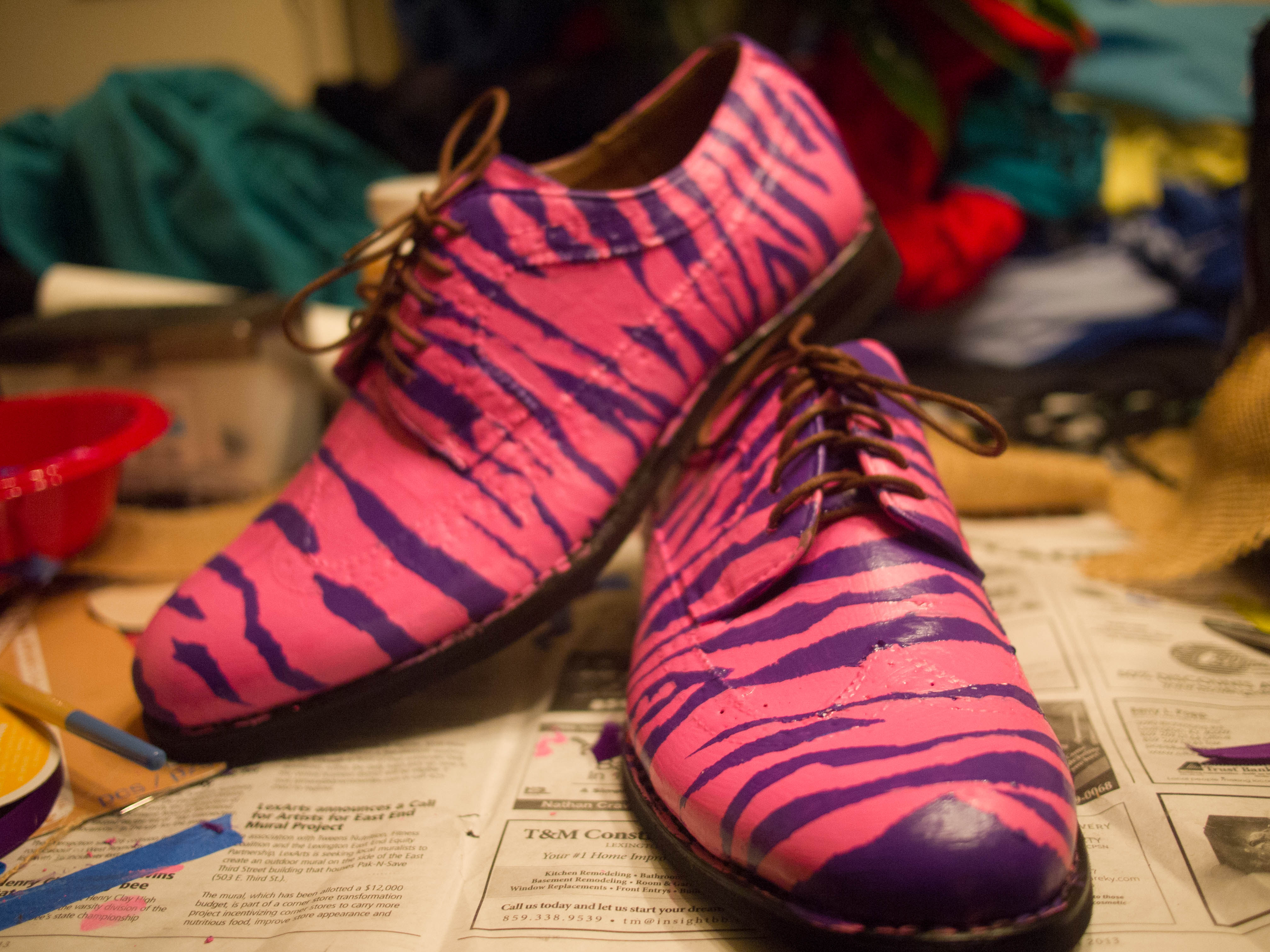 Painting Zebra Stripes on Oxfords